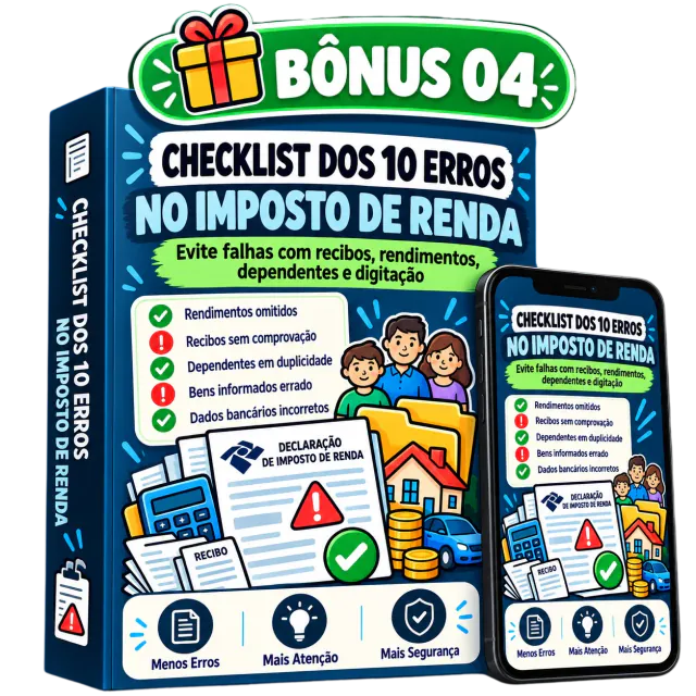 Bônus 4: Checklist dos 10 Erros no Imposto de Renda